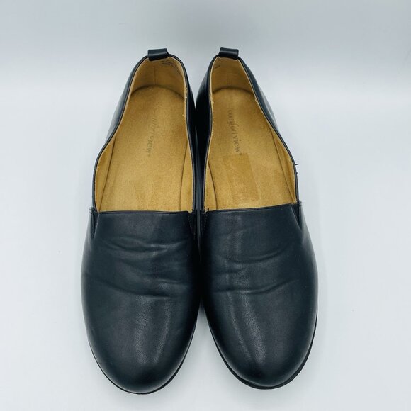 Comfortview Shoes Womens Size 11 Wide Black June Comfort Wedge Slip On Loafers - Picture 5 of 11